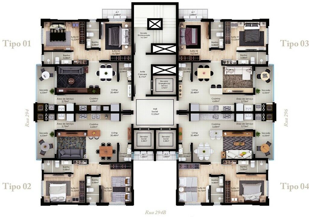 Apartamento, 2 quartos, 78 m² - Foto 2