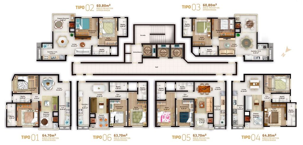 Apartamento, 2 quartos, 60 m² - Foto 5
