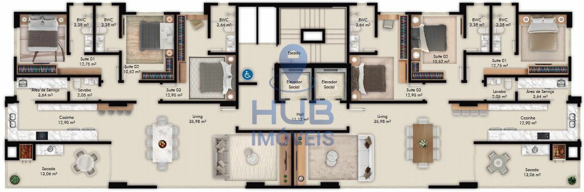 Apartamento, 3 quartos, 135 m² - Foto 4