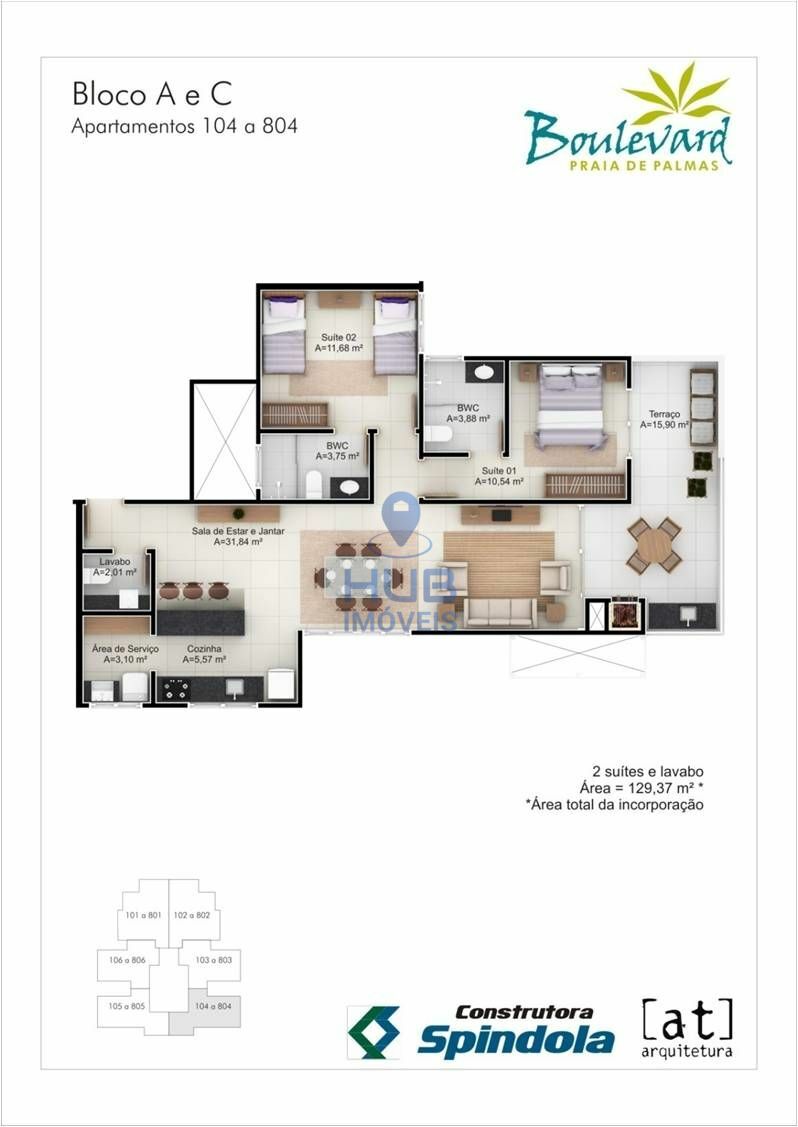Apartamento, 2 quartos, 100 m² - Foto 2