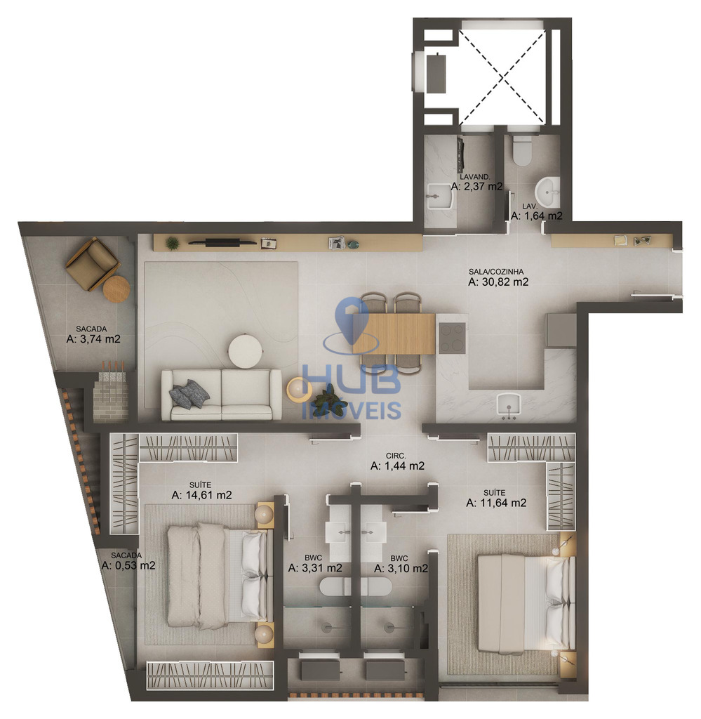 Apartamento, 2 quartos, 87 m² - Foto 26