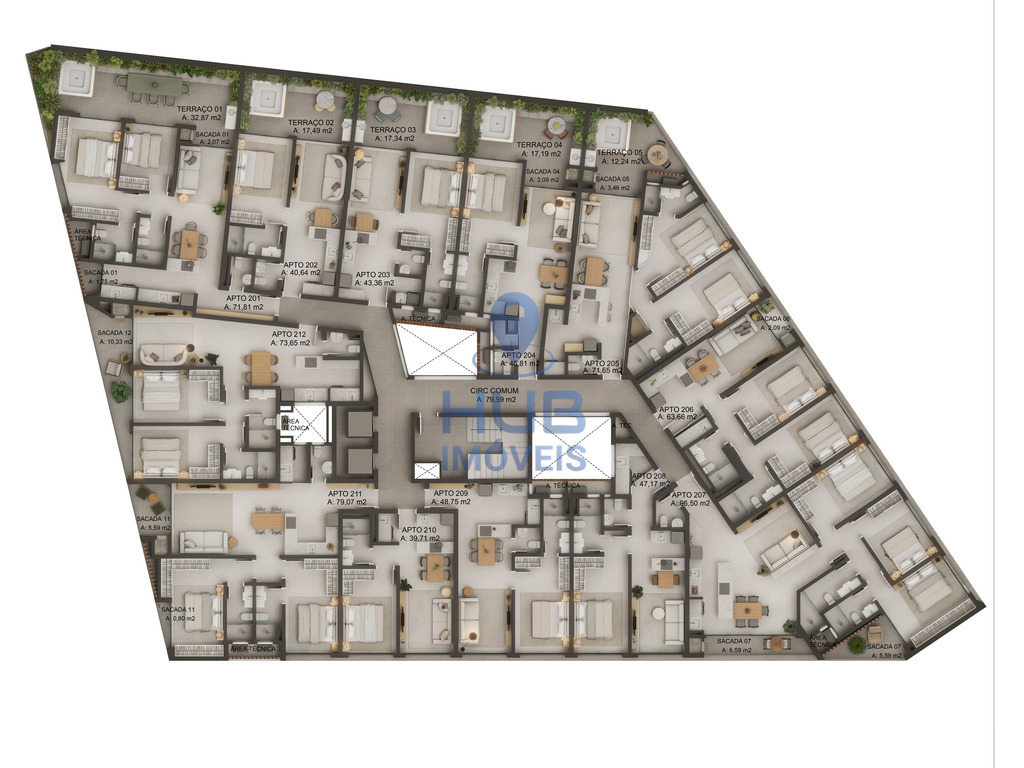 Apartamento, 2 quartos, 79 m² - Foto 2