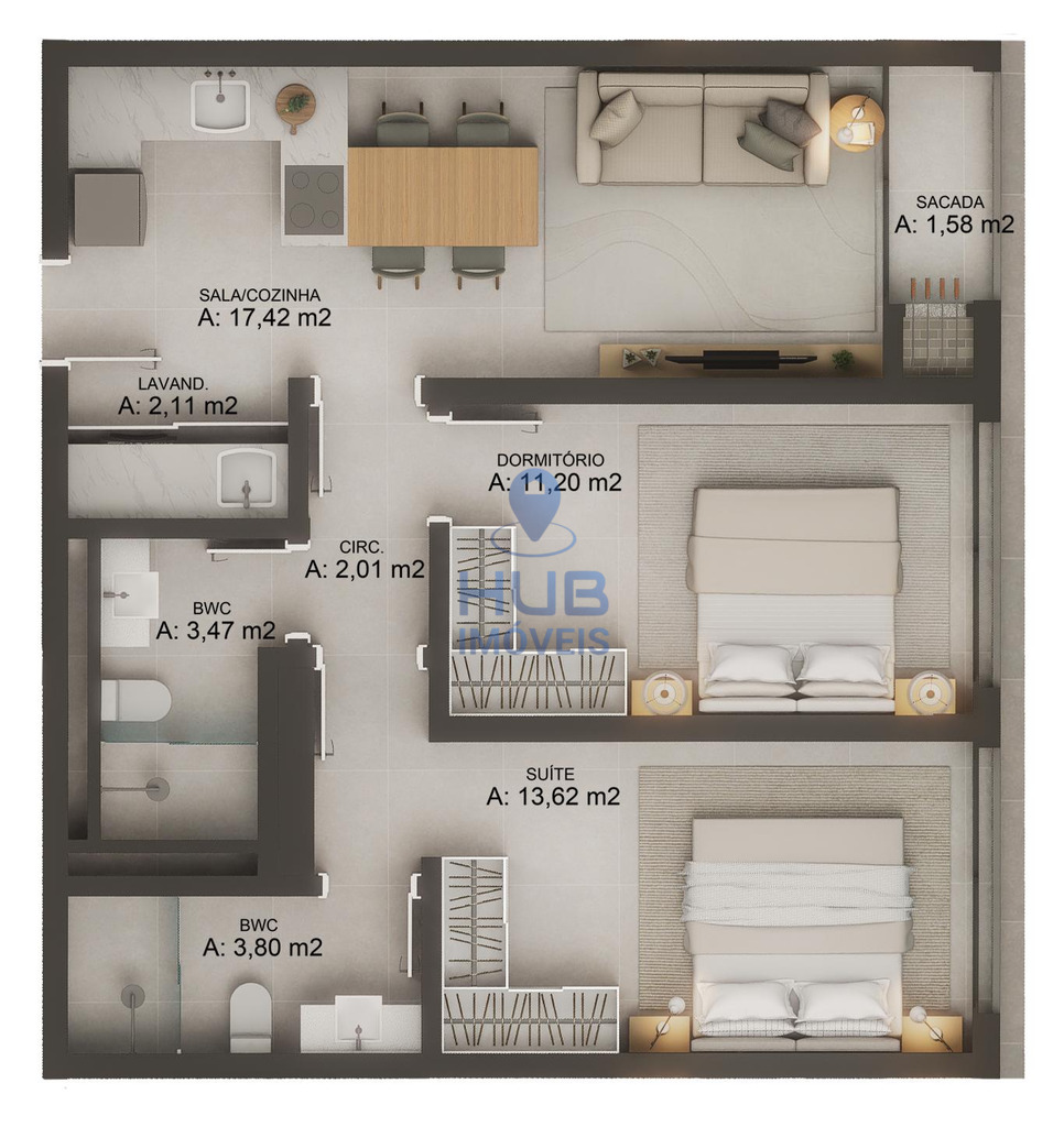 Apartamento, 2 quartos, 65 m² - Foto 17