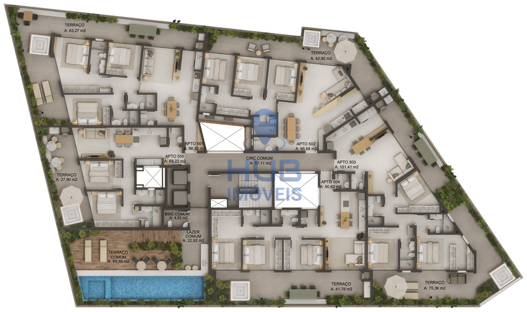Apartamento, 1 quarto, 39 m² - Foto 6
