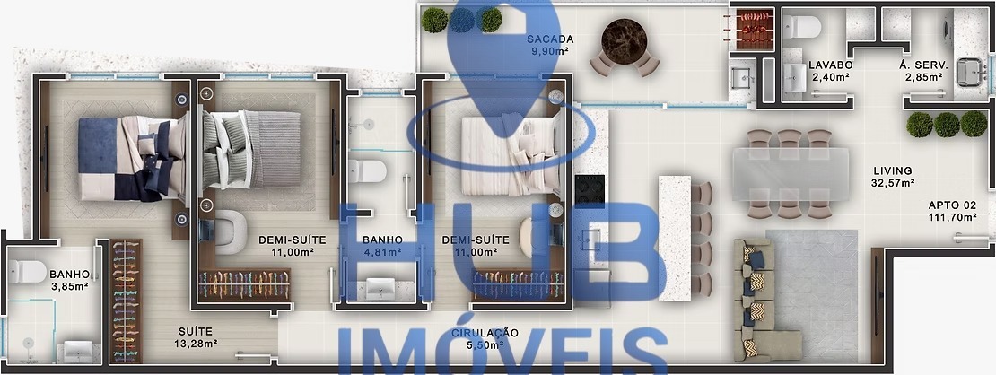Apartamento, 2 quartos, 84 m² - Foto 10