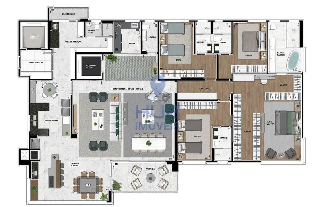 Apartamento, 4 quartos, 320 m² - Foto 1
