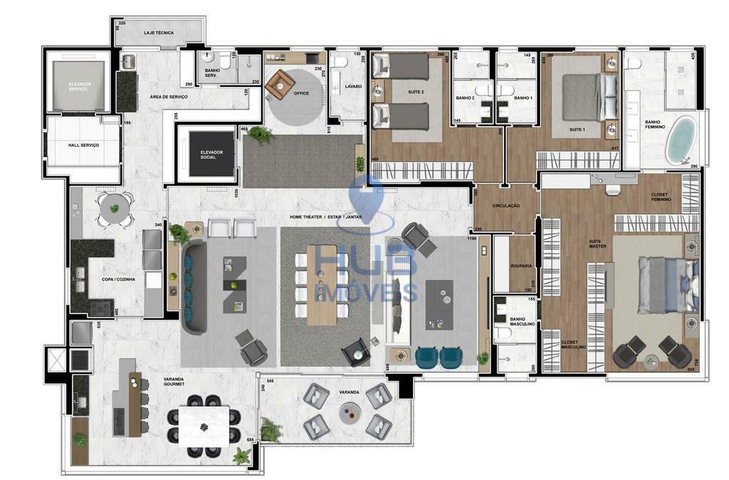 Apartamento, 4 quartos, 320 m² - Foto 2