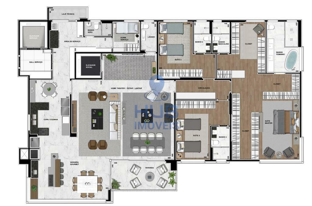 Apartamento, 4 quartos, 320 m² - Foto 3