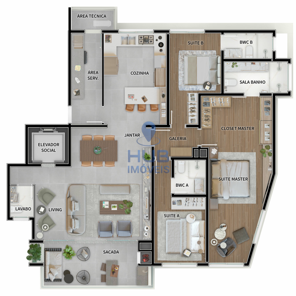 Apartamento, 3 quartos, 155 m² - Foto 4