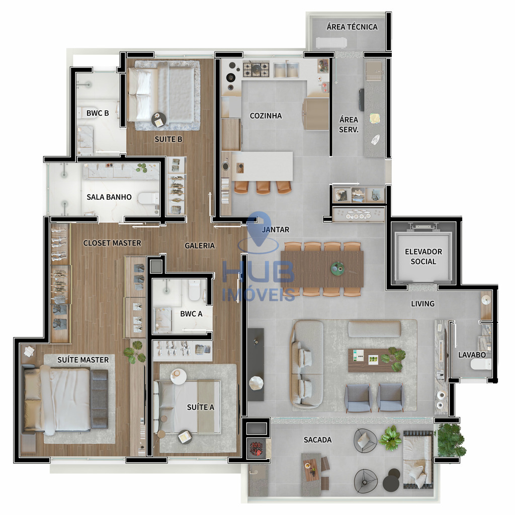 Apartamento, 4 quartos, 202 m² - Foto 3