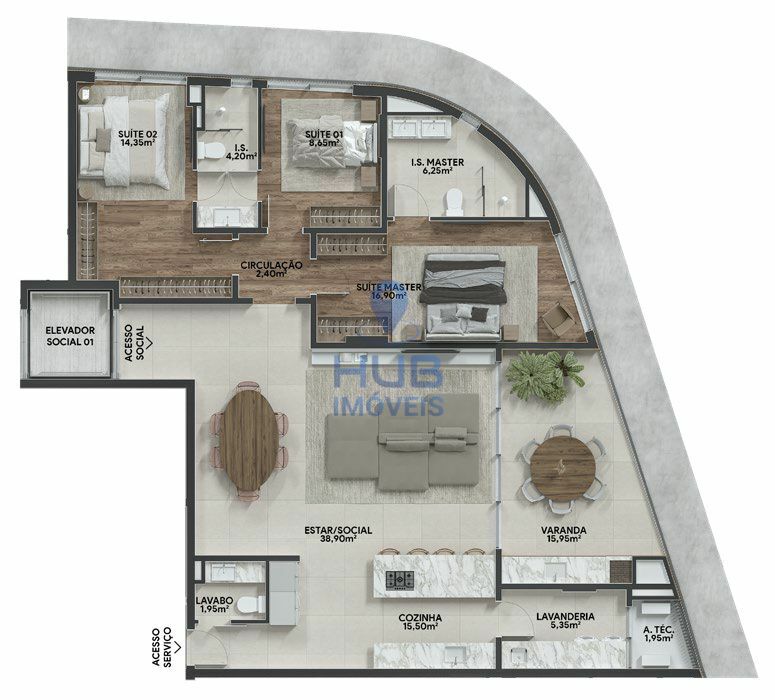 Apartamento, 2 quartos, 134 m² - Foto 12