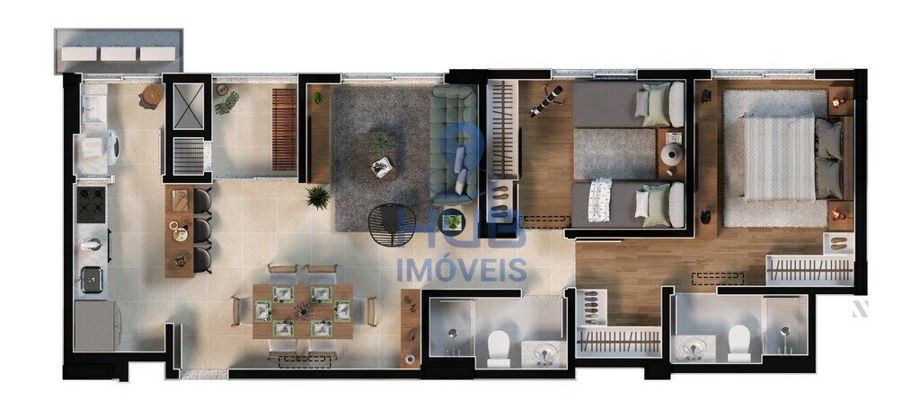 Apartamento, 2 quartos, 73 m² - Foto 3