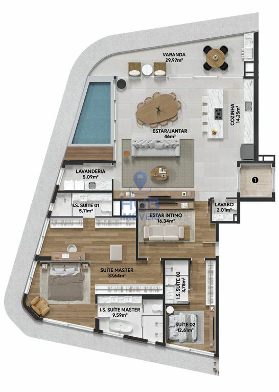 Apartamento, 3 quartos, 316 m² - Foto 9