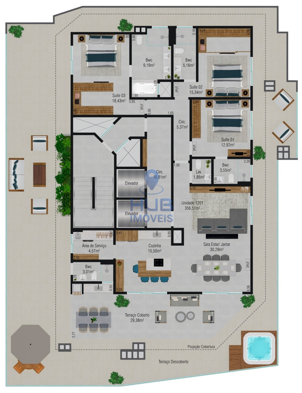 Apartamento, 3 quartos, 356 m² - Foto 9