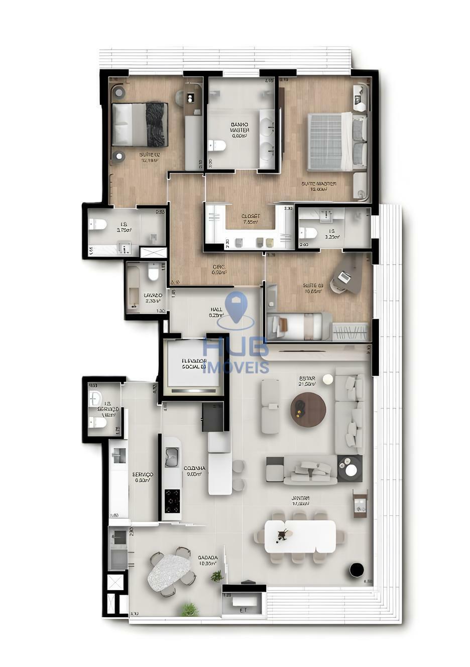 Apartamento, 4 quartos, 455 m² - Foto 3