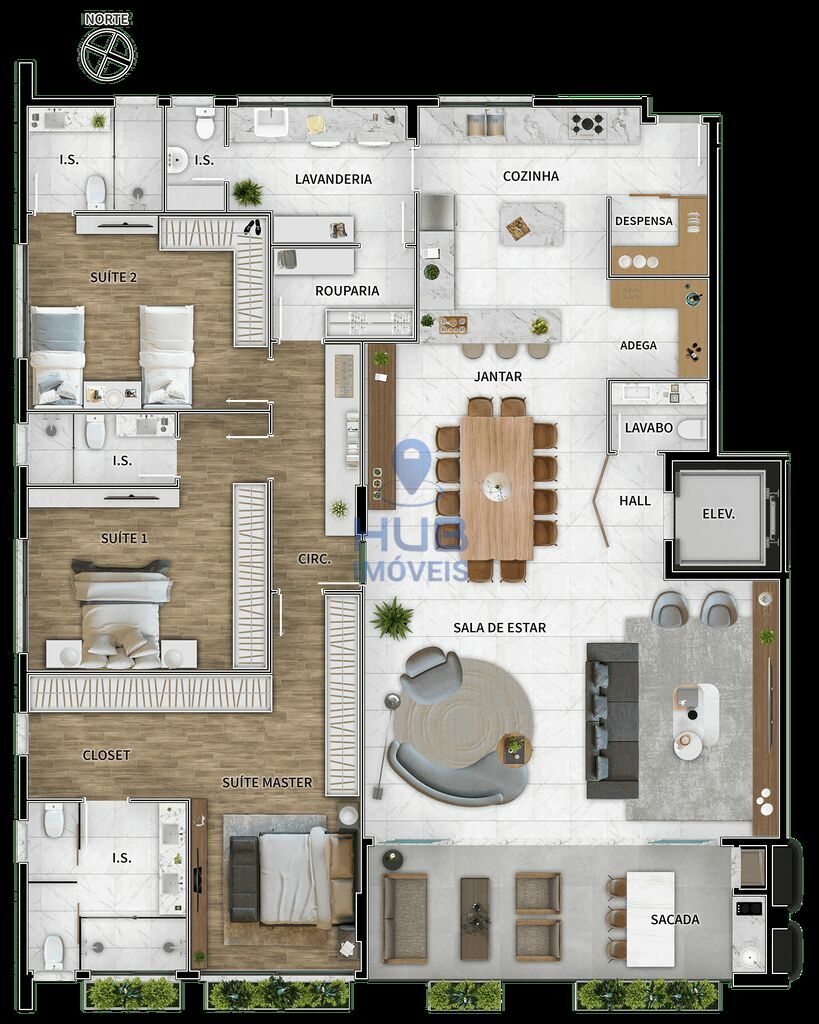 Apartamento, 4 quartos, 315 m² - Foto 3