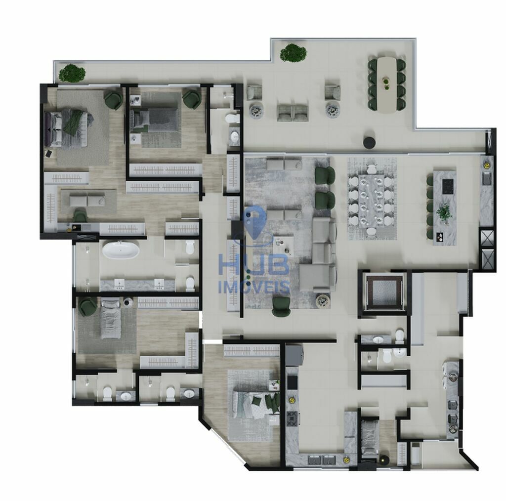 Apartamento, 4 quartos, 390 m² - Foto 2