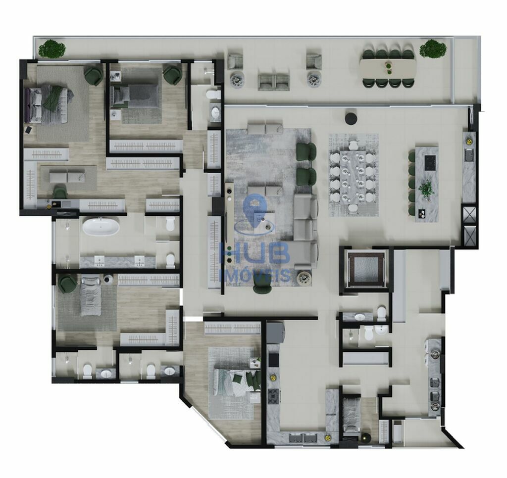 Apartamento, 4 quartos, 390 m² - Foto 3