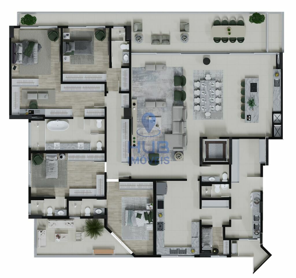 Apartamento, 4 quartos, 327 m² - Foto 4