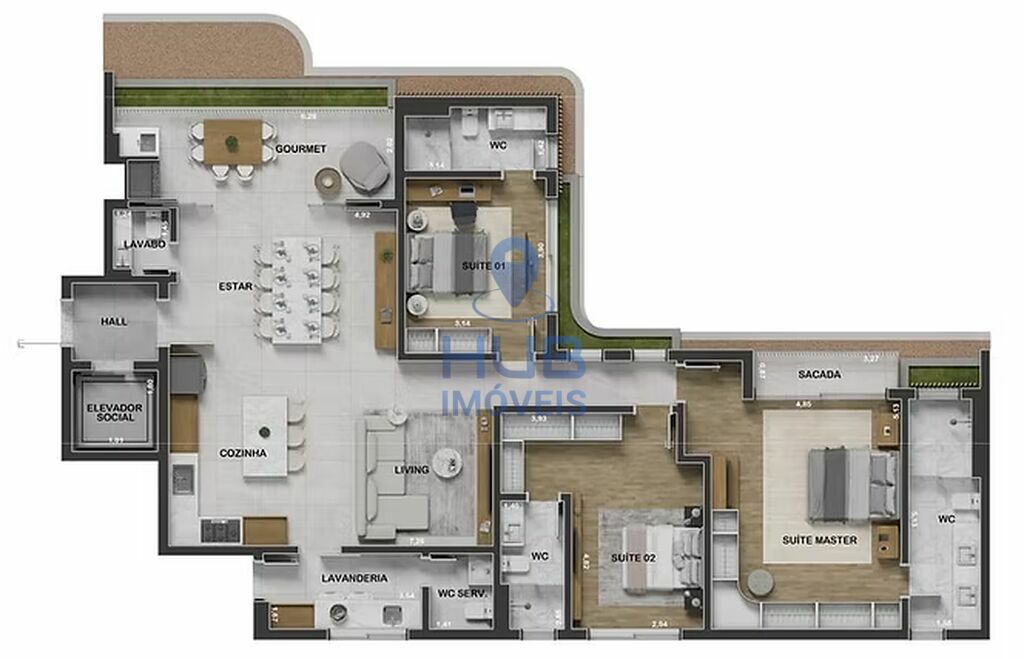 Apartamento, 3 quartos, 292 m² - Foto 3