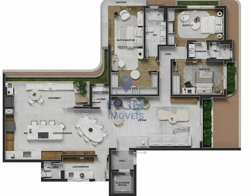 Apartamento, 2 quartos, 217 m² - Foto 4