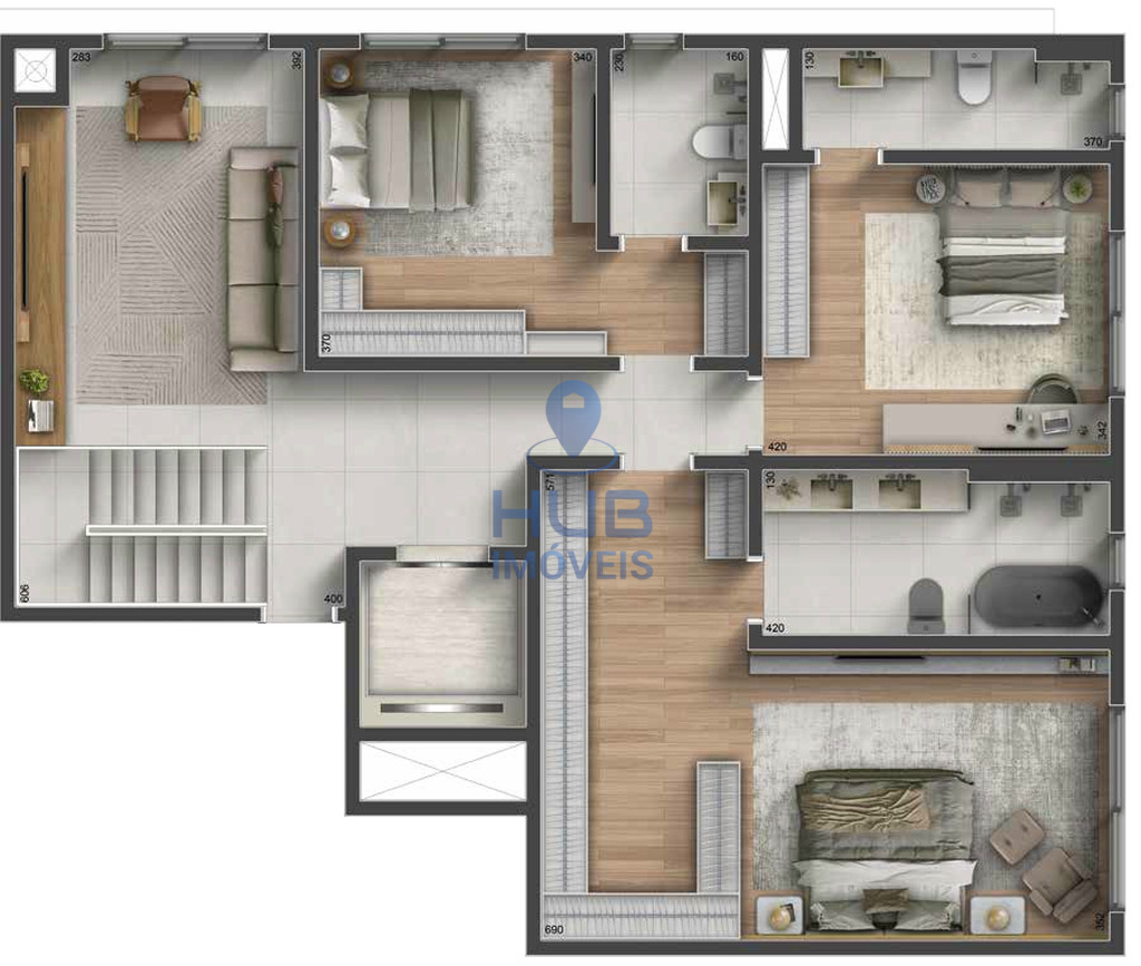 Apartamento, 3 quartos, 308 m² - Foto 7