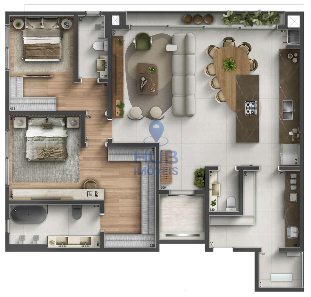 Apartamento, 2 quartos, 276 m² - Foto 4