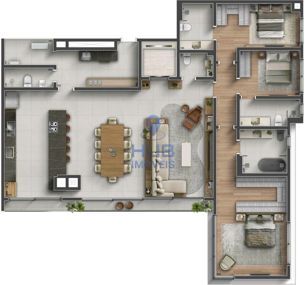 Apartamento, 2 quartos, 276 m² - Foto 8