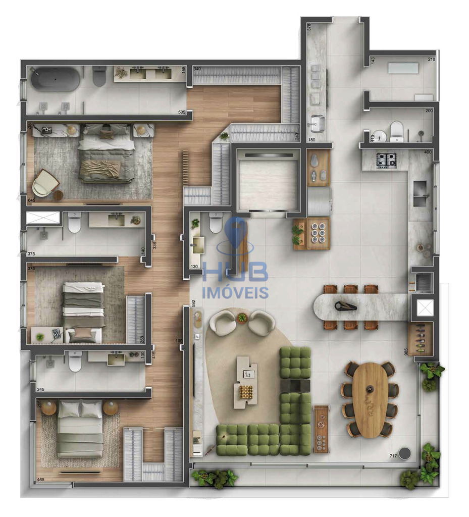 Apartamento, 3 quartos, 241 m² - Foto 7