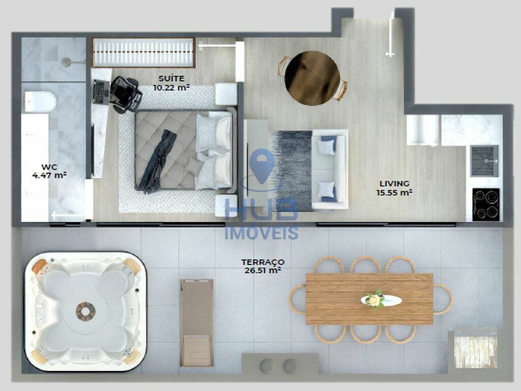 Kitnet-Studio, 33 m² - Foto 5