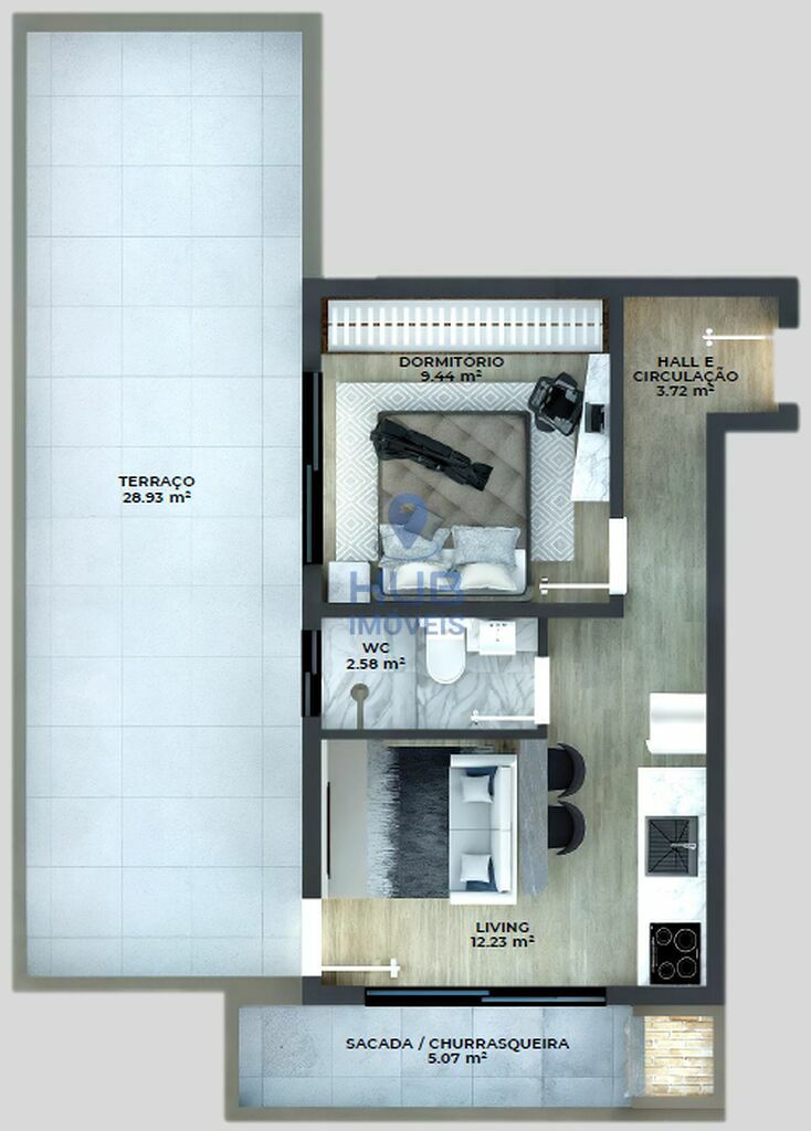 Kitnet-Studio, 33 m² - Foto 7