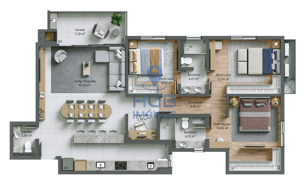 Apartamento, 2 quartos, 100 m² - Foto 14
