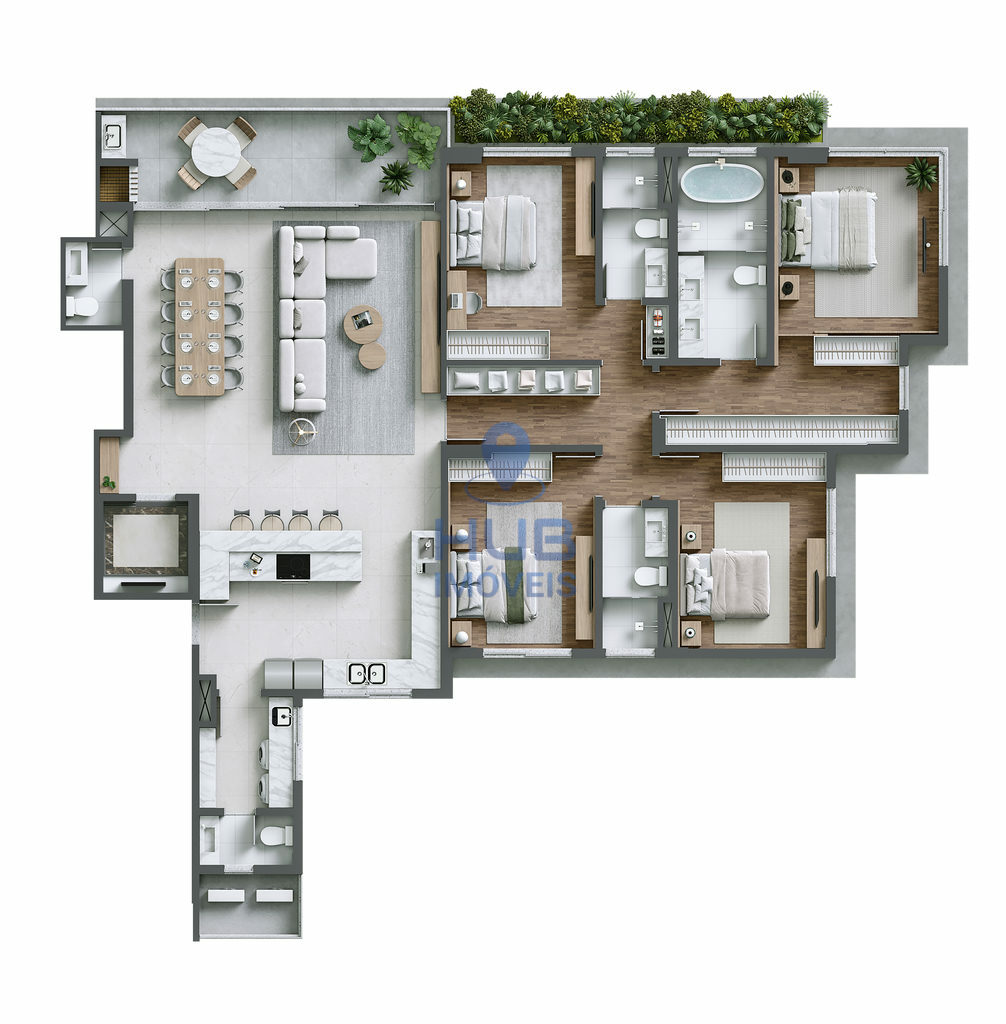 Apartamento, 3 quartos, 197 m² - Foto 3