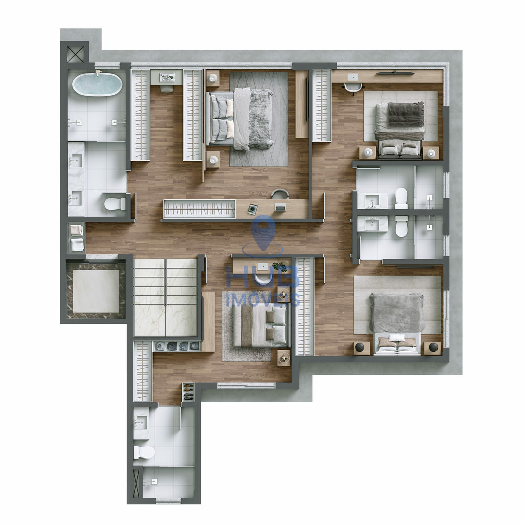 Apartamento, 3 quartos, 197 m² - Foto 9