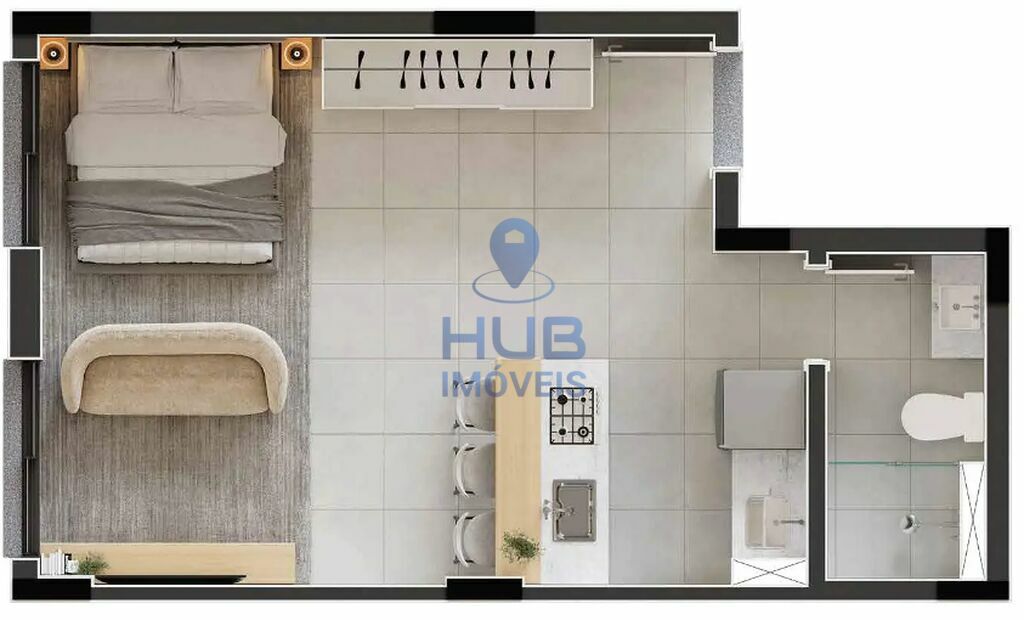 Kitnet-Studio, 33 m² - Foto 2