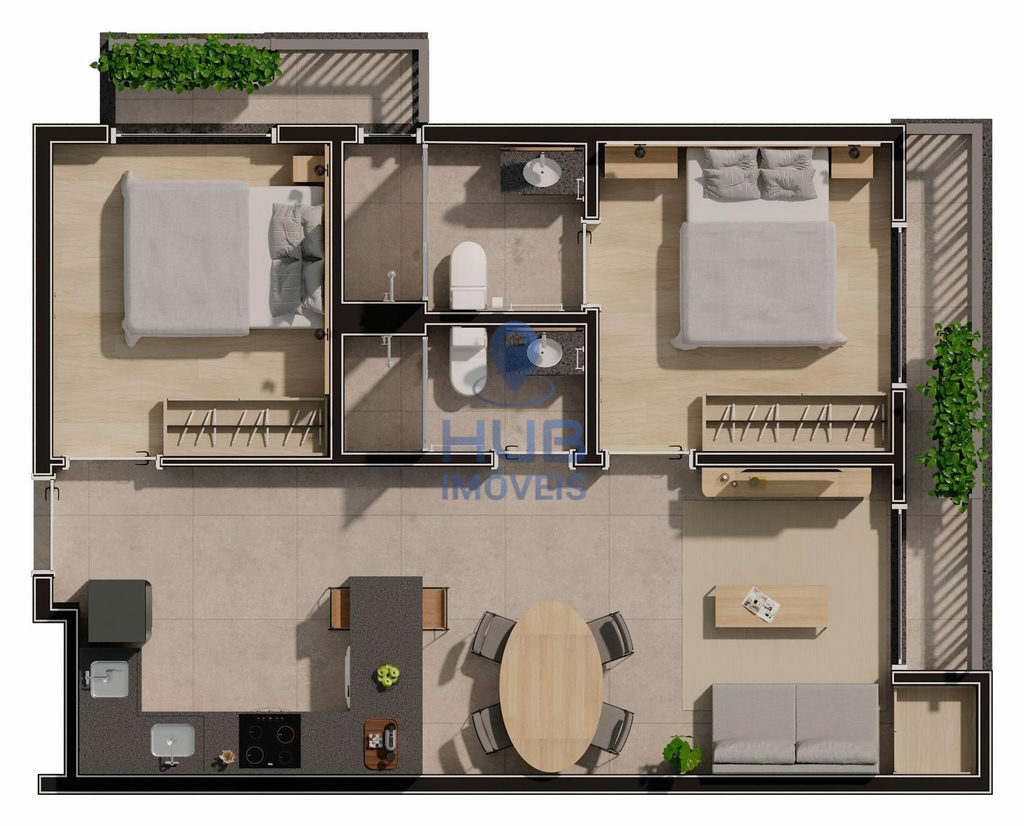 Apartamento, 1 quarto, 34 m² - Foto 9