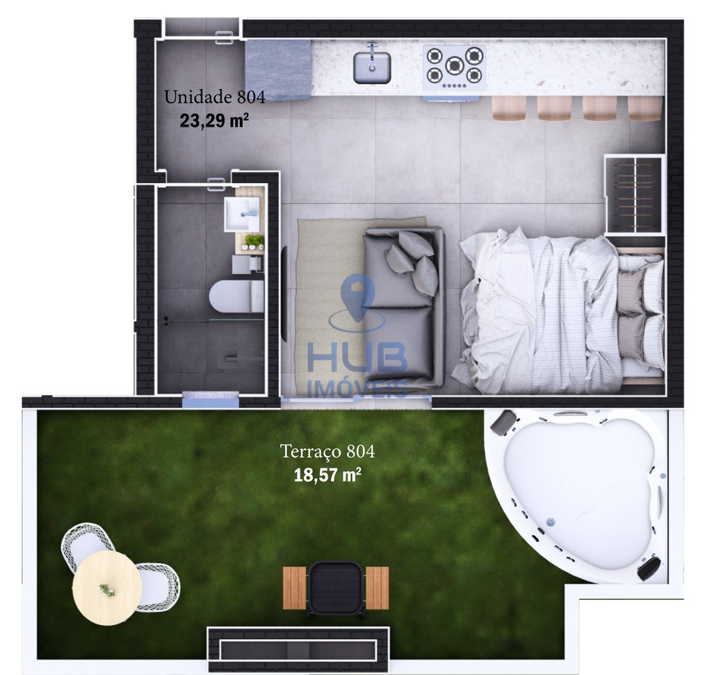 Apartamento, 1 quarto, 33 m² - Foto 12