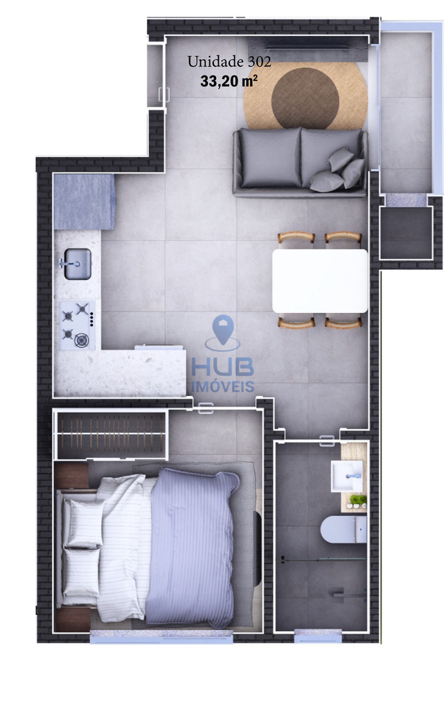 Apartamento, 1 quarto, 33 m² - Foto 7