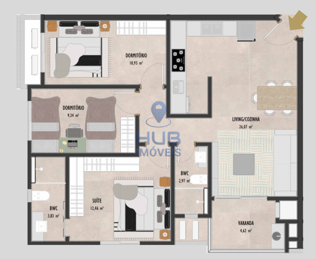 Apartamento, 3 quartos, 126 m² - Foto 26
