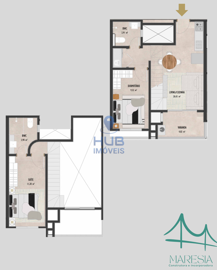 Loft, 62 m² - Foto 13