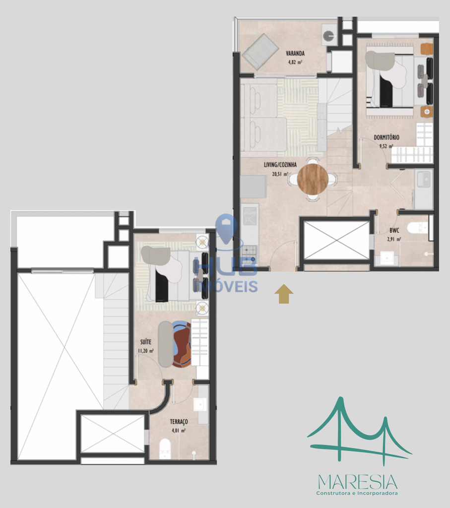 Loft, 62 m² - Foto 11