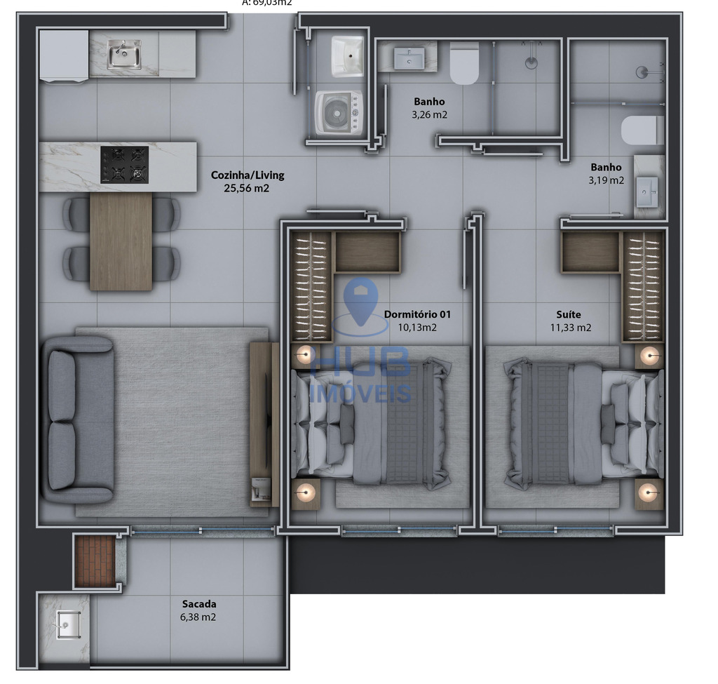 Apartamento, 2 quartos, 81 m² - Foto 9