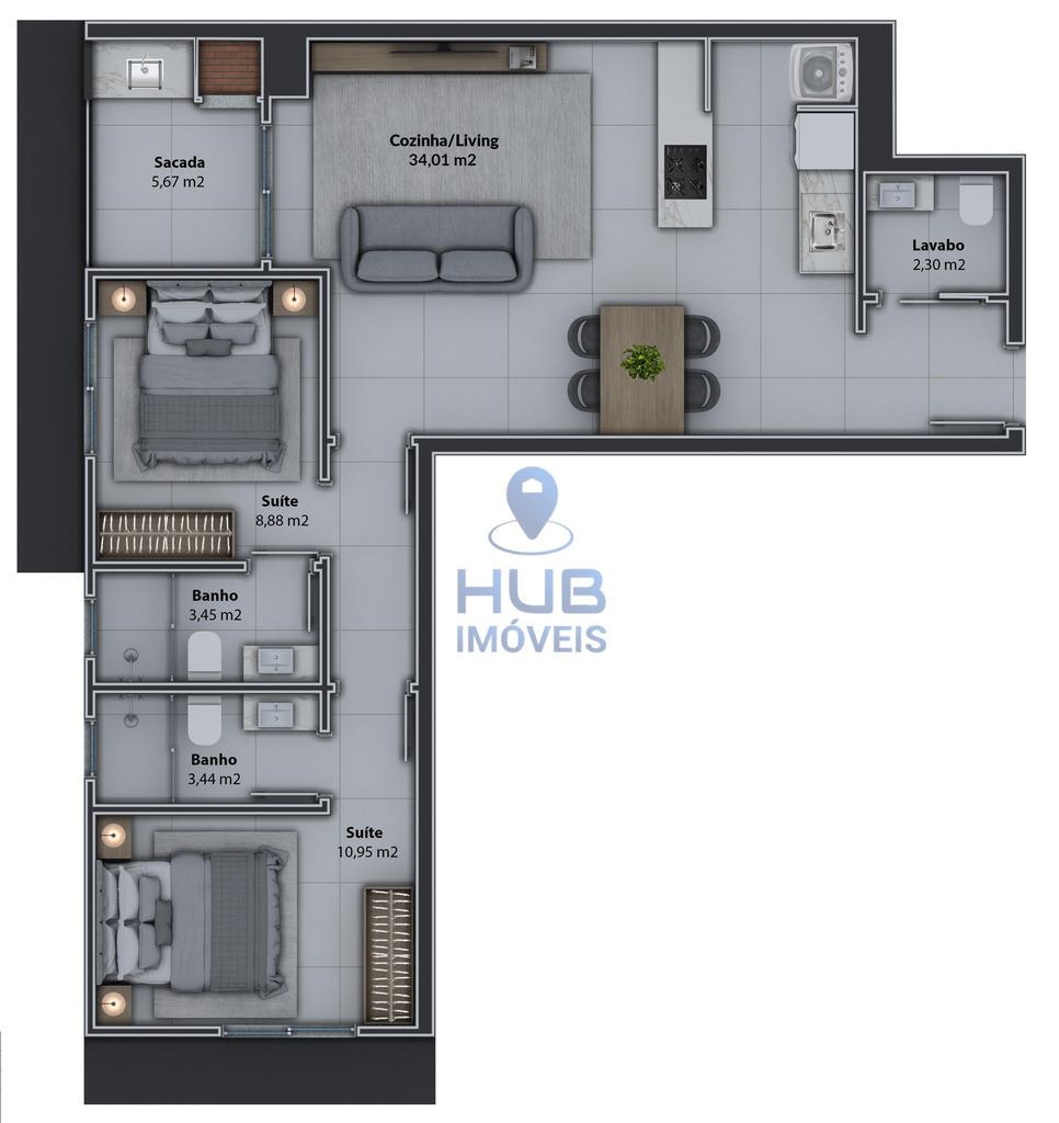 Apartamento, 2 quartos, 81 m² - Foto 11