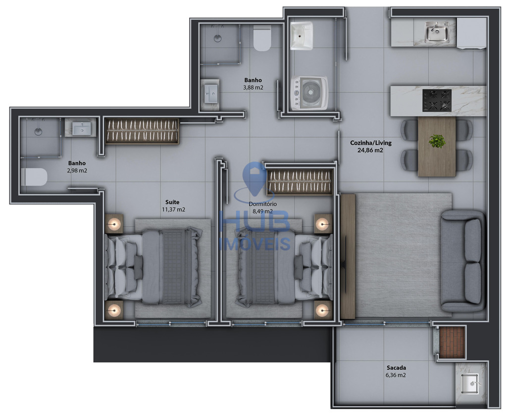 Apartamento, 2 quartos, 81 m² - Foto 8