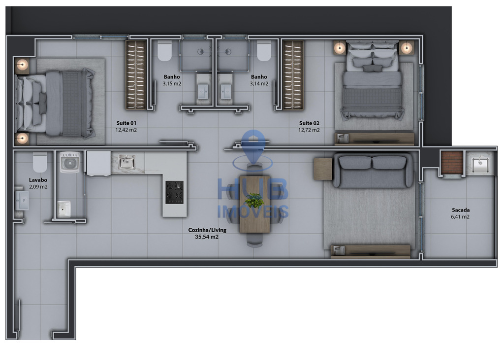 Apartamento, 2 quartos, 81 m² - Foto 12