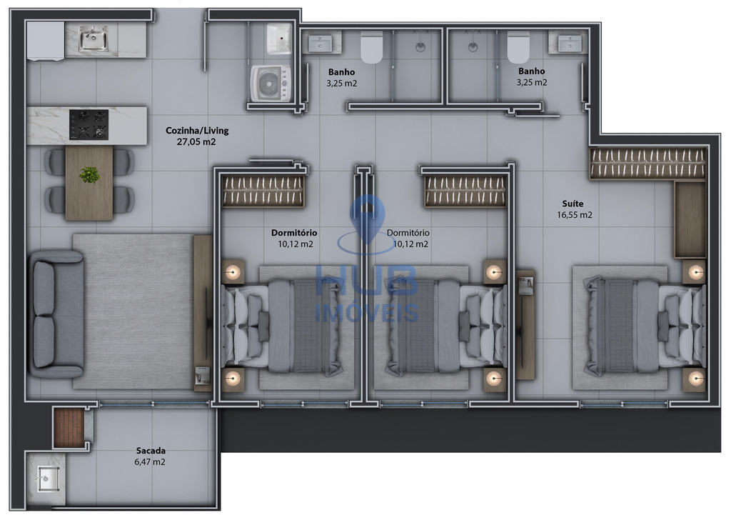 Apartamento, 2 quartos, 81 m² - Foto 14