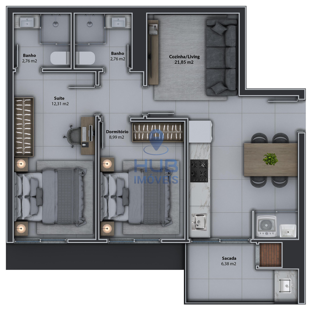 Apartamento, 2 quartos, 81 m² - Foto 6