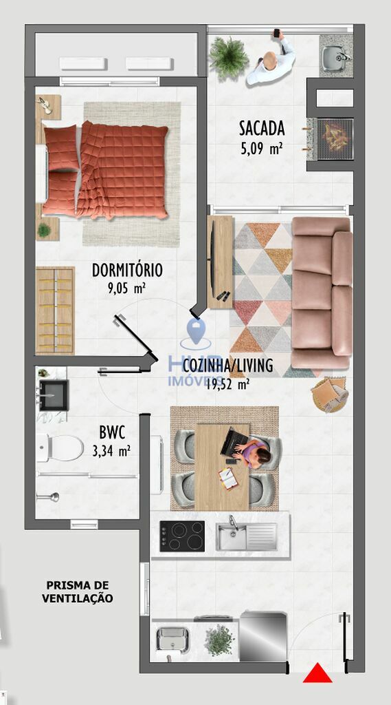 Apartamento, 2 quartos, 67 m² - Foto 1