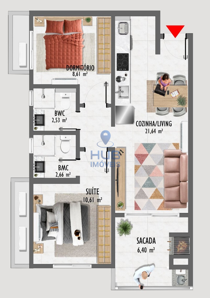 Apartamento, 2 quartos, 67 m² - Foto 3