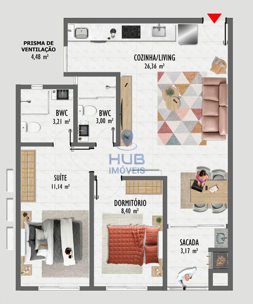 Apartamento, 2 quartos, 67 m² - Foto 6